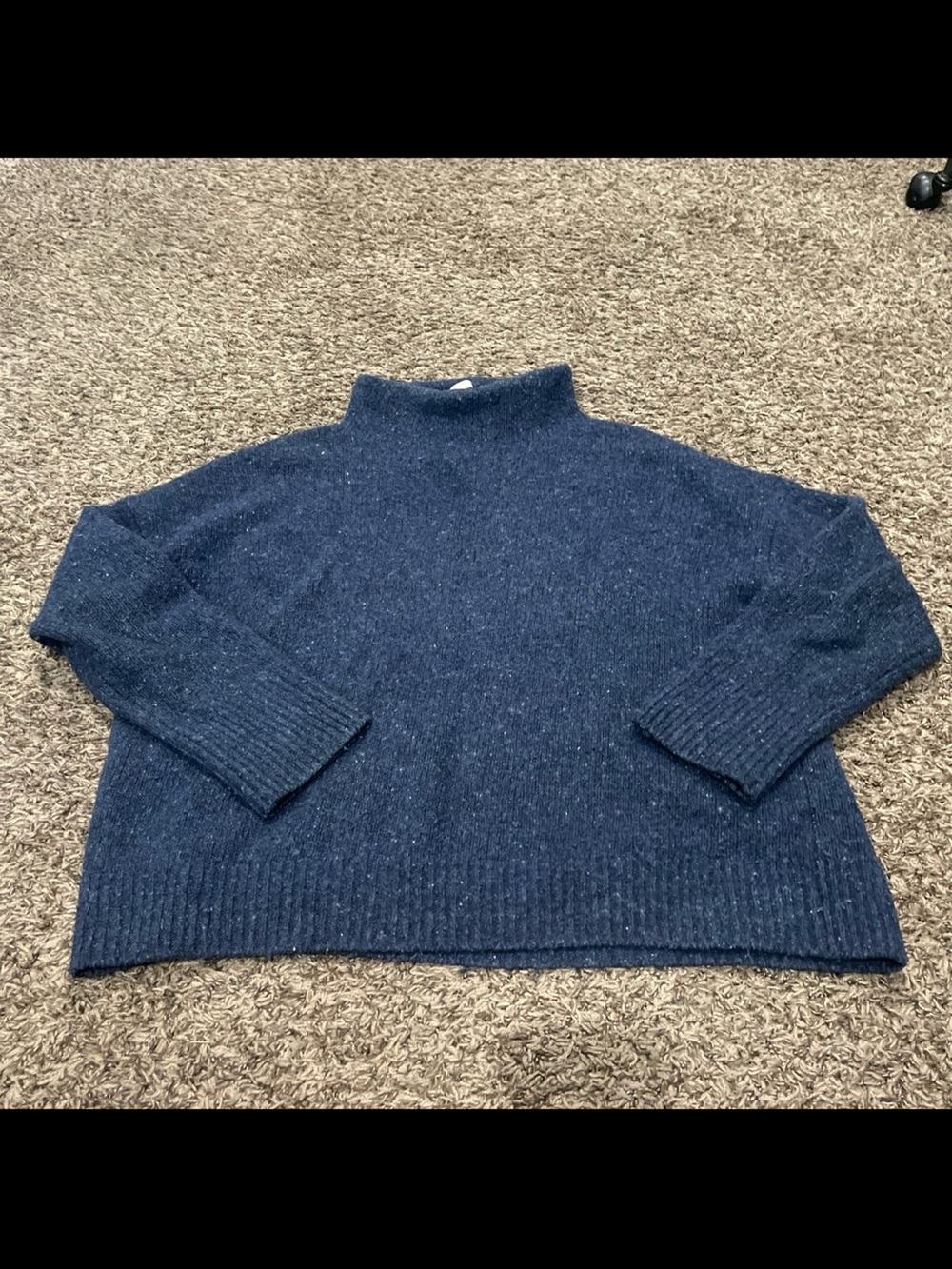 Vince wool blend boxy funnel neck sweater size XL